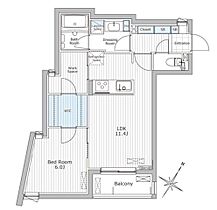 グランクリュ若松町 101 ｜ 東京都新宿区若松町104-6（賃貸マンション1LDK・1階・48.01㎡） その2