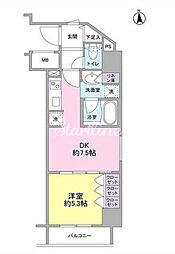 コンフォリア新宿御苑2 1DKの間取図画像