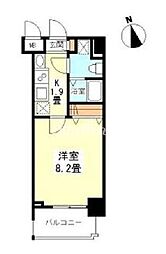 ガーラプレイス新宿御苑 1Kの間取図画像