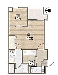 ムジーク北参道 1DKの間取図画像