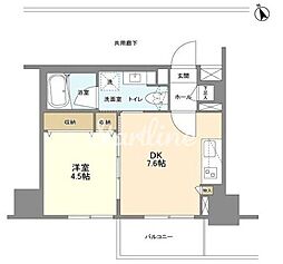 グランカーサ新宿御苑 1DKの間取図画像