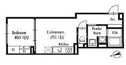 GRANPASEO市谷仲之町 1LDKの間取図画像