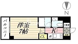 メゾン・ド・ヴィレ市ヶ谷 1SKの間取図画像