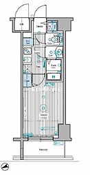 ガーラ・ステーション新宿御苑前 1Kの間取図画像