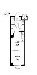 CLASSYOTSUYA 1LDKの間取図画像