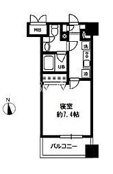 レジディア四谷三丁目 1Kの間取図画像