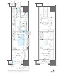 ZOOM新宿御苑前 1DKの間取図画像