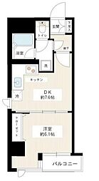 カスタリア新宿御苑 1DKの間取図画像