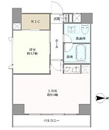 YOTSUYADUPLEXD-R 1LDKの間取図画像