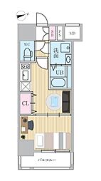 東京メトロ東西線 門前仲町駅 徒歩8分の賃貸マンション 10階1DKの間取り