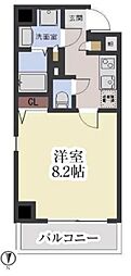 都営大江戸線 森下駅 徒歩6分の賃貸マンション 3階1Kの間取り