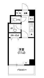 東京メトロ東西線 木場駅 徒歩5分の賃貸マンション 5階1Kの間取り