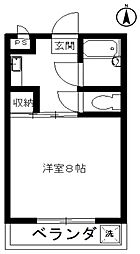 東京メトロ東西線 葛西駅 徒歩11分の賃貸マンション 3階1Kの間取り