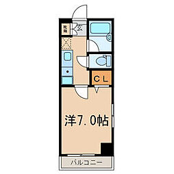 東京メトロ東西線 西葛西駅 徒歩7分の賃貸マンション 1階1Kの間取り