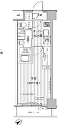 東京メトロ東西線 西葛西駅 徒歩6分の賃貸マンション 2階1Kの間取り