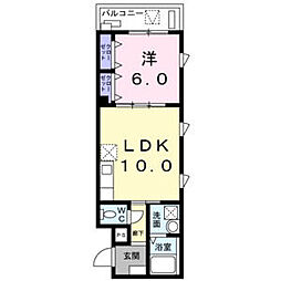 JR総武線 新小岩駅 徒歩22分の賃貸マンション 5階1LDKの間取り