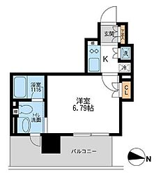 東京メトロ半蔵門線 清澄白河駅 徒歩2分の賃貸マンション 4階1Kの間取り