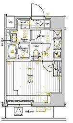 都営大江戸線 両国駅 徒歩11分の賃貸マンション 5階1Kの間取り