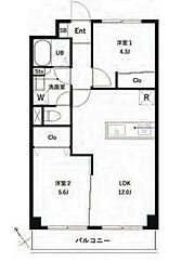 東京メトロ東西線 西葛西駅 徒歩11分の賃貸マンション 7階3DKの間取り