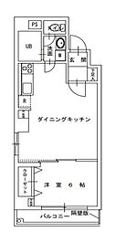 グリーンプラザ 1LDKの間取図画像