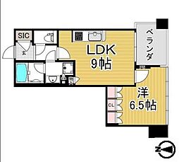 JR総武本線 錦糸町駅 徒歩5分の賃貸マンション 4階1LDKの間取り
