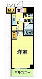 メインステージ錦糸町 1Kの間取図画像