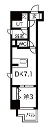 シーズンフラッツ錦糸町ウエスト 1DKの間取図画像