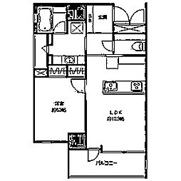 墨田区亀沢4丁目マンション 1LDKの間取図画像