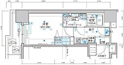 都営新宿線 住吉駅 徒歩2分の賃貸マンション 8階1Kの間取り