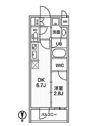 ALTERNA住吉 1DKの間取図画像