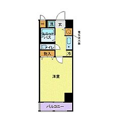 ライオンズマンション日本橋 1Kの間取図画像