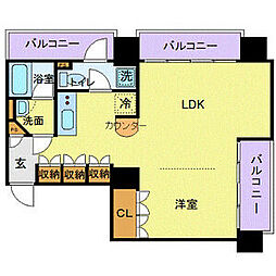 フロリスオーランティウム3 1LDKの間取図画像