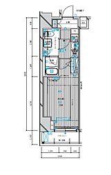 MAINSTAGE亀戸5ミライエ 1Kの間取図画像