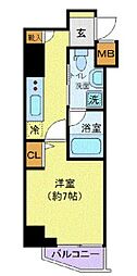 CREVISTA錦糸町 1Kの間取図画像