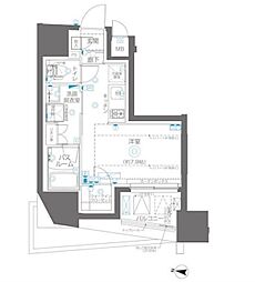ZOOM大島 ワンルームの間取図画像