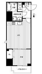 パレスシンシア江東橋 1LDKの間取図画像