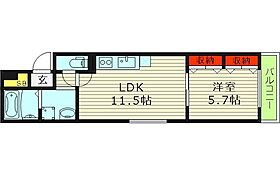 クリエオーレ大今里II  ｜ 大阪府大阪市東成区大今里１丁目（賃貸マンション1LDK・2階・40.09㎡） その1