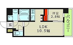 グランフェリーチェ・ナイン 14階1LDKの間取り