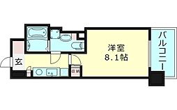 グラマシー京橋 5階1Kの間取り