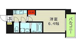 エスリード ザ・イーストレジデンス大阪城 1Kの間取図画像