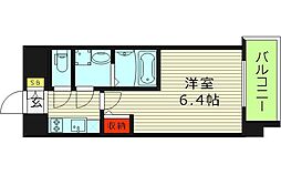 エスリード ザ・イーストレジデンス大阪城 1Kの間取図画像
