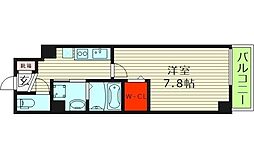 ブランシュ京橋 6階1Kの間取り
