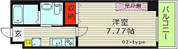 ウインズコート城東中央 5階1Kの間取り