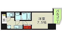 MARKST鶴見 2階1Kの間取り