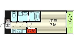 エスリード京橋アミュゼ 8階1Kの間取り