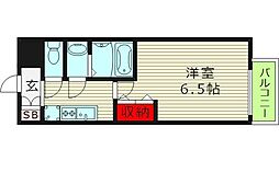 レシオス大阪城公園 10階1Kの間取り