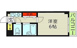 メゾンイシケン 3階1Kの間取り