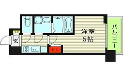 エスリード大阪城EAST 1Kの間取図画像