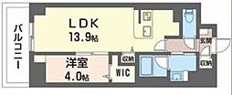 サンエール南堀江 1LDKの間取図画像