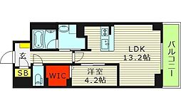 サンエール南堀江 1LDKの間取図画像
